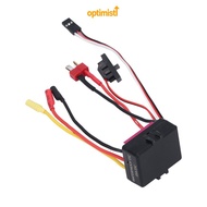 OPTIM Electronic Speed Controller, Waterproof Red Brushless ESC, Durable Dust-Proof 35A RC Car ESC F