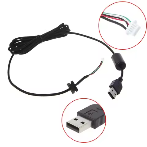 D7YC Durable Mouse Accessories 2m Nylon Braided Line USB Mouse Cable Replacement Wire for G9 G9X Gam