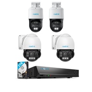 REOLINK 4K PTZ Security Camera System, IP PoE Outdoor 360 Cameras, Auto Tracking, 2X RLC-823A with 5