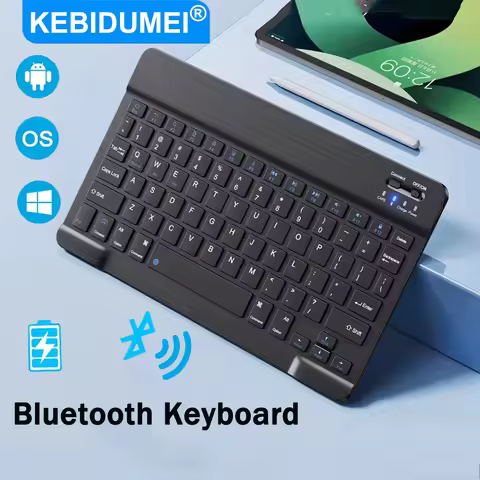 Bluetooth Keyboard For iPad iPhone Tablet Universal Slim Keyboard Portable Rechargeable Gaming Keybo