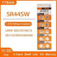 10-200PCS LR44 AG13 357 SR44 1.55V Button Battery LR44H 657A 675 303 SR1154 SR44W Alkaline Coin