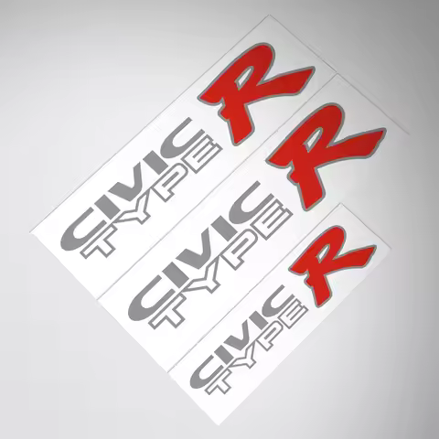3x Car Sticker Tape for Civic Type R MK1 EK9 Tail Modified Graphic Auto Tail Triangle Window Body De