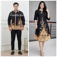 Black couple office batik Dress SML XL XXL 3XL 4XL