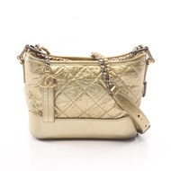 【二手】香奈兒 Gabrielle de Chanel 小號 Hobo 單肩包 A91810 金色皮革 Gabrielle de Chanel 小號 Hobo 鏈條單肩包