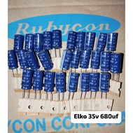 20Pcs Elko 35v 680uf Original Renteng