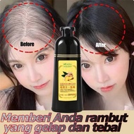 MOKERU HAIR DYE SHAMPOO penghitam uban penghilang uban pewarna rambut tidak merosakkan rambut hair c