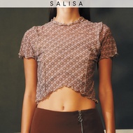 SALISA - MESH SS24 Crop Top Print (front lining only) เสื้อ