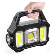 (V6) 6-mode led light, multi-function portable, solar charging, with backup charger.