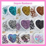 [10 GRAM] Sequin Dollar Flat 4mm 6mm 10mm Round Flat Ramboci Sequin/ Round Flat/ Rambocci Coin Flat 