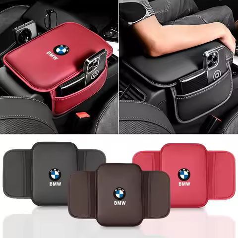 Car Armrest Box Pad Leather Arm Rest Cushion Auto Accessories For BMW X1 X2 X3 X5 X4 X6 X7 G30 G20 G