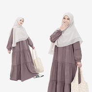 Mininos Kayla Dress Lipit | Gamis Daily Busui Remaja Muslimah Terbaru