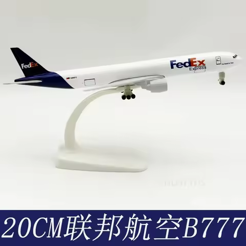 20cm Air FedEx Airways B777 Alloy Airplane 1/400 Scale Metal Aircraft Model With Stand Aviation Enth