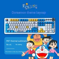 Doraemon Keycap Unique Cartoon 104-Key Mechanical Keyboard Cap Thickened PBT87-Key OEM108 Highly Lig