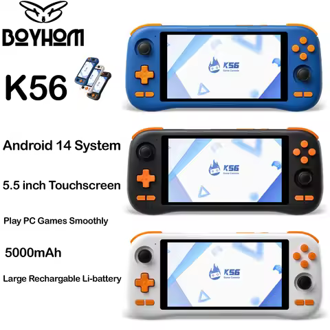 K56 Retro Handheld Game Console, Android 14 System,5.5 Inch Touchscreen 5000mAh Large Rechargeable L