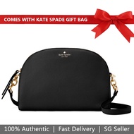 Kate Spade Handbag With Gift Paper Bag Crossbody Bag With Gift Bag Larchmont Avenue Tori Dome Black # WKRU5765