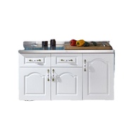 HY/💯Simple Kitchen Cabinet Economical Assembly Cupboard Wall Cupboard Household Stainless Steel Stove Cabinet Sideboard