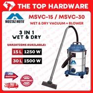 *READY STOCK* MOSTAZ MSVC-15 & MSVC-30 MOTO 15L & 30L (3IN1) VACUUM CLEANER / WET & DRY VACUUM CLEAN