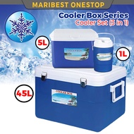 Bakau Cooler Set 3in1 (45L+5L+1L) Set Kotak Box Tahan Sejuk Freezer Ice Cold Box Kotak Penyejuk