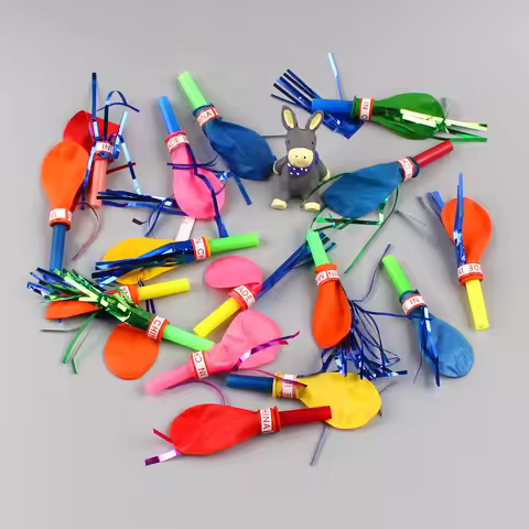Colorful Balloon Whistle for Kids, Blowing Dragon, Birthday Party Favors, Present Giveaway, Children