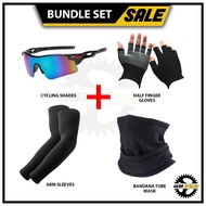 (BUNDLE) Bike Shades, Gloves, Bandana Tubemask &amp; Arm Sleeves - mtb/bicycle/bike [GEARCYCLES]