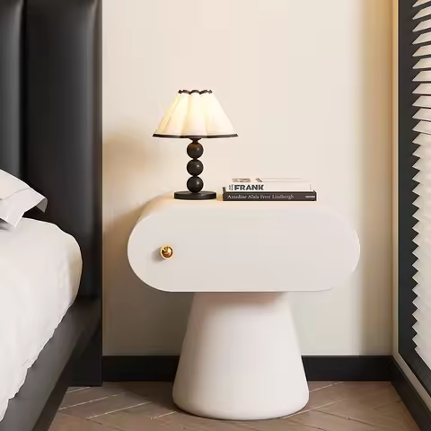 Cream Style Premium Delicacy Elegant Luxury Unique Bedside Table Bed Table Premium Creative Bedroom 