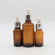 30ML EMPTY PIPE SERUM BOTTLE 50ML AMBER GLASS DROPPER BOTTLE SILVER ALUMINUMRing AMBER BOTTLE