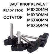 STAR KNOB BOLT HEAD KEY T M6X20MM-50MM M6 Bolt M6 Screw