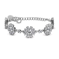 Her Jewellery LUVEA - Forever Daisy Bracelet (White Gold) - Luxury Crystal Embellishments with 18K G