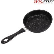WISATHY Frying Skillet, Wheat Stone Coating 12CM Nonstick Frying Pan, Camping Ergonomic Handle Fast 