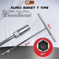 T-Socket Wrench T-Socket Wrench Size 8mm 10mm 12mm 14mm WOIRX TOOL T-Socket Wrench Set