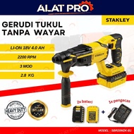 STANLEY Gerudi Tanpa Wayar 18V SBR20M2K - CORDLESS 3 MODE ROTARY HAMMER DRILL 2 BATTERY AND CHARGER WITH CASE