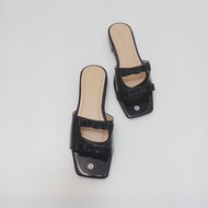 Jenny in Black - 1 inch Heels Sandals