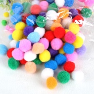 1cm 1.5cm 2.0cm 2.5cm 3.0cm 4.0cm 5.0cm Soft Mixed Round Shaped Pompom Fluffy Balls For Kids DIY Garment Crafts