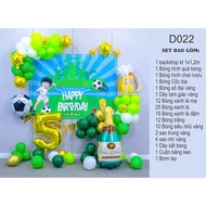 Soccer" theme birthday balloon Set