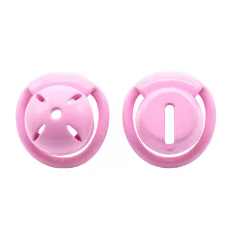 Mecha-style chastity cage, cyberpunk chastity device, male genital restraint, BDSM training for male