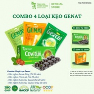 Combo 4 loại kẹo thảo mộc - kẹo ngậm Chanh Sả - Kẹo Genat Gừng - Kẹo thảo mộc Gezcol - Kẹo thảo mộ