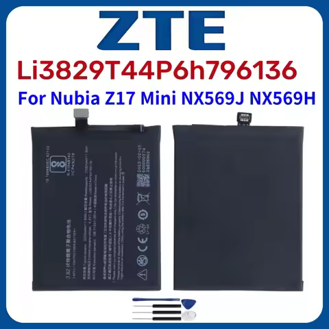 New Original Li3829T44P6h796136 3000mAh Battery for ZTE Nubia Z17 Mini NX569J NX569H Mobile Phone +t