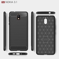 CASE IPAKY CARBON NOKIA 3 / NOKIA 3.1 SOFTCASE IPAKY CARBON FIBER EXELLEN - BLACK
