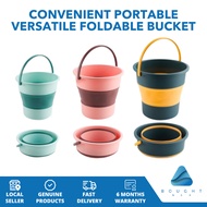 Foldable Bucket with Handle - Portable, Convenient, Lightweight, Durable Space-Saving Pail