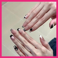 Thai Shop False Nails DD290 Fashion French Style Flash Drill