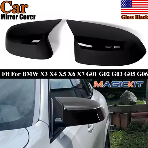 Rearview Side Mirror Cover Caps For BMW X3 X4 G01 G02 2018-23 X5 X6 X7 G05 G06 G07 iX3 M60i M50i M40