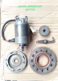 dinamo starter gear/gigi starter besar kecil+wanway full set Yamaha Mio sporty Mio smile Mio soul ka