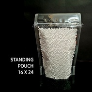 Transparent Standing Pouch 16x24/ Standing Snack Packaging/ Thick Plastic Packaging