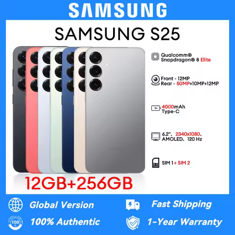Global Version Samsung S25 SM-S9310 Snapdragon® 8 Elite 6.0" 2340x1080 AMOLED 120Hz 50MP+10MP+12MP*2