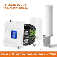 Tri Band 8/1/3 B8 900 B1 2100 B3 1800 MHz 2G 3G 4G LTE Network Booster Repeater