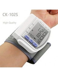 手腕血壓計，電子血壓監測器具有LCD顯示屏、1個用戶和99個記憶，適用於老年人/成年人/家庭使用的血壓計