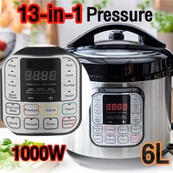 13-in-1 Total Package Instant Programmable Pressure Cooker 6 Quart Deluxe Accessory kit Recipes Pressure Cook Slow Cook Rice Cooker Yogurt Maker Egg Cook Sauté Steamer Stainless Steel