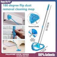 Spin Mop Floor Mop Adjustable Triangular Cleaning Mop Retractable Glass Dust Ceiling Floor Cleaner