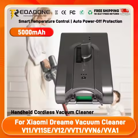 Original Replacement for Dreame 25.2V 5000mAh V11 V11SE V12 VVT1 VVN6 VVA1 V12Pro Handheld Vacuum Cl