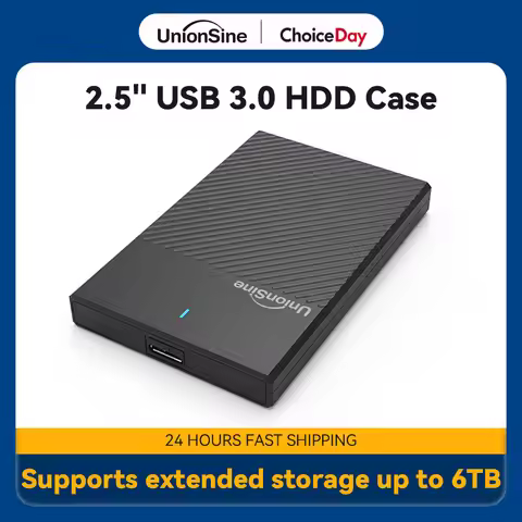 UnionSine HDD Case 2.5" USB 3.0 HDD Enclosure 2.5inch Serial Port SATA SSD Support 6TB For Seagate T